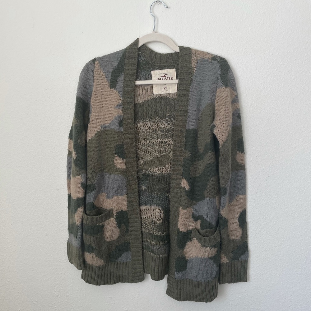 Camo Print Cardigan